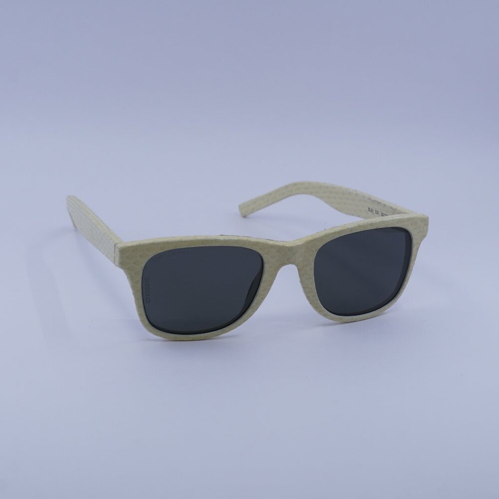 Saint Laurent SL51 037 Sunglasses Ivory Square Frame, Grey Lenses